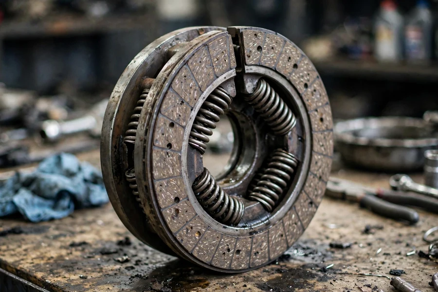 Dual-mass flywheel removed from a BMW 3 Series, showing the sprung two-piece construction